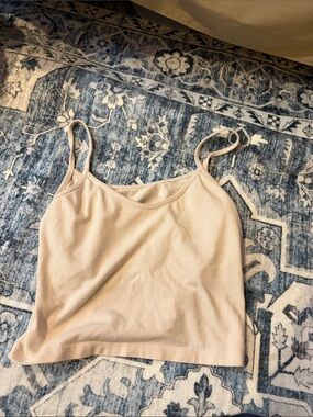 Brandy Women's Beige Strappy Crop Tank Top